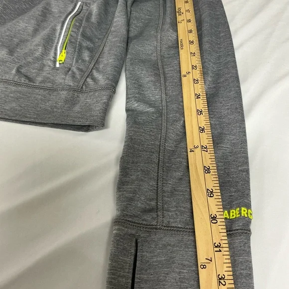 Abercrombie & Fitch Heather Gray Jacket with Neon Yellow Details - Picture 9 of 13